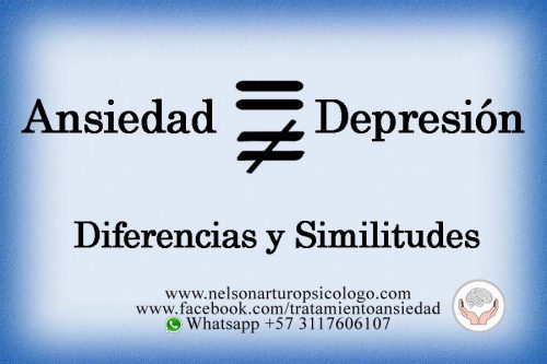 Ansiedad y Depresión, Diferencias y Similitudes