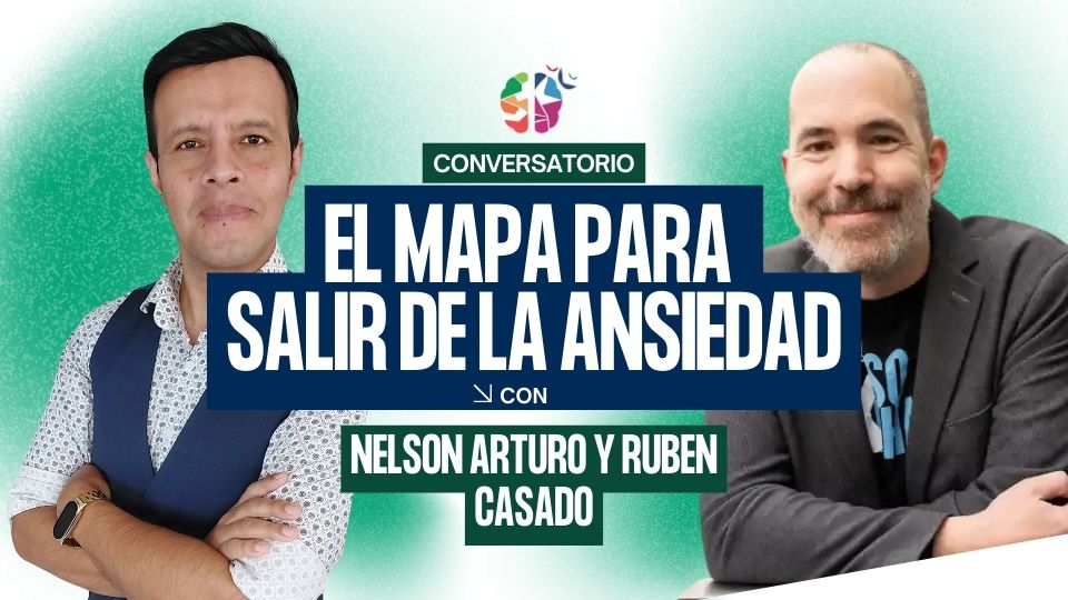 Nelson Arturo y Rubén Casado conversan sobre el mapa para salir de la ansiedad.